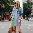 thumbnail image 4 of Lsque Beautiful Glitter Pattern Summer Dresses for Women – Sleeveless T-Shirt Swing Sundress, Perfect for the Beach and Casual Days, 4 of 7