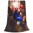thumbnail image 6 of Lsque Mario Pattern Fuzzy Fleece Throw Blanket Extra Large,Super Soft,Fluffy and Warm Blankets for Couch,Bed,All Season Use (60"x50"), 6 of 7