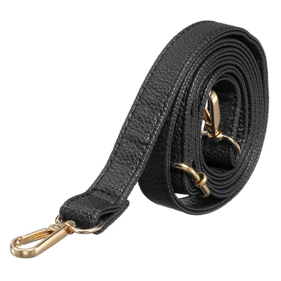 Leather Purse Straps [1Pcs] - 51.2 Inch Adjustable Strap Replacement for Handbags Use for Purse & Crossbody Bag & Handbag - [Black & Gold]