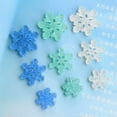 thumbnail image 4 of U8MO 20 Glitter Snowflake Resin Charms Christmas Flatback Embellishment Ornaments-White Color in 3 size, 4 of 9