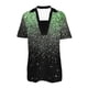 thumbnail image 4 of Tops Cortos para las Mujeres Blusas Impresas Manga Corta Turndown Collar Camiseta, Tops de Blusa para las Mujeres Casual, 4 of 4