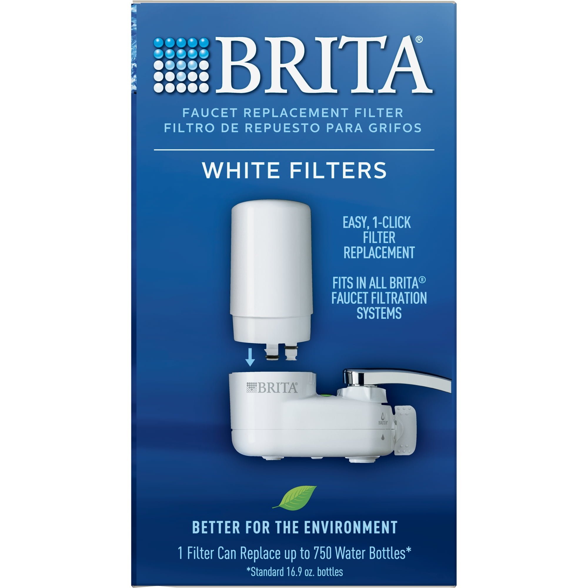 Brita Tap Water Filtration System Replacement Filters For Faucets - White -  2 ct 