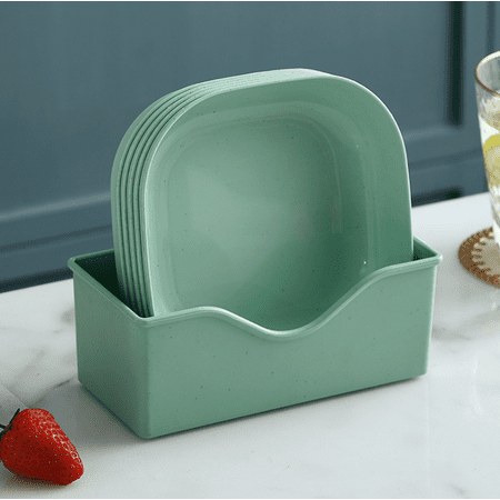5/10Pack Unbreakable Wheat Straw Plates Dinner Dishes + Base Dishwasher & Microwave Safe