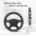 thumbnail image 3 of Rateoe Cow Print Black White Pattern Elastic Stretch Steering Wheel Cover, Universal 15 inch, Microfiber Breathable , Anti-Slip, Odorless, Easy Carry, 3 of 6