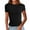 Black, variant on Women's Crew Neck Short Sleeve Tees Slim Fit T Shirt Basic Tops(Green,L)