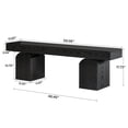 thumbnail image 2 of Tribesigns 59" Entryway Bench, Long Black Shoe Bench for Entry Way, Living Room, Bedroom, 2 of 5