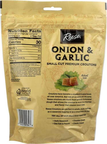 (Pack Of 12) Reese Crouton Onion & Garlic 6 Oz