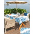 thumbnail image 5 of Outdoor Tablecloth with Umbrella Hole for Patio/Picnic/Party/Camping, Teal Blue Wisteria Waterproof Table Cloth Rectangle Table Cover Washable, Sprinng Summer Pastoral Botanical (60"x 84"), 5 of 8