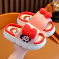 thumbnail image 5 of Zapatillas de lino para niños de primavera y otoño con diseño de animé Kawaii de Disney y Blancanieves, zapatos de suela suave para el hogar, sandalias y pantuflas, 5 of 5