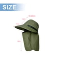 thumbnail image 2 of 1 sombrero de verano para hombre, protector solar, sombrero de pescador de ala grande con máscara facial, chal, sombrero para el sol, visera, 2 of 5