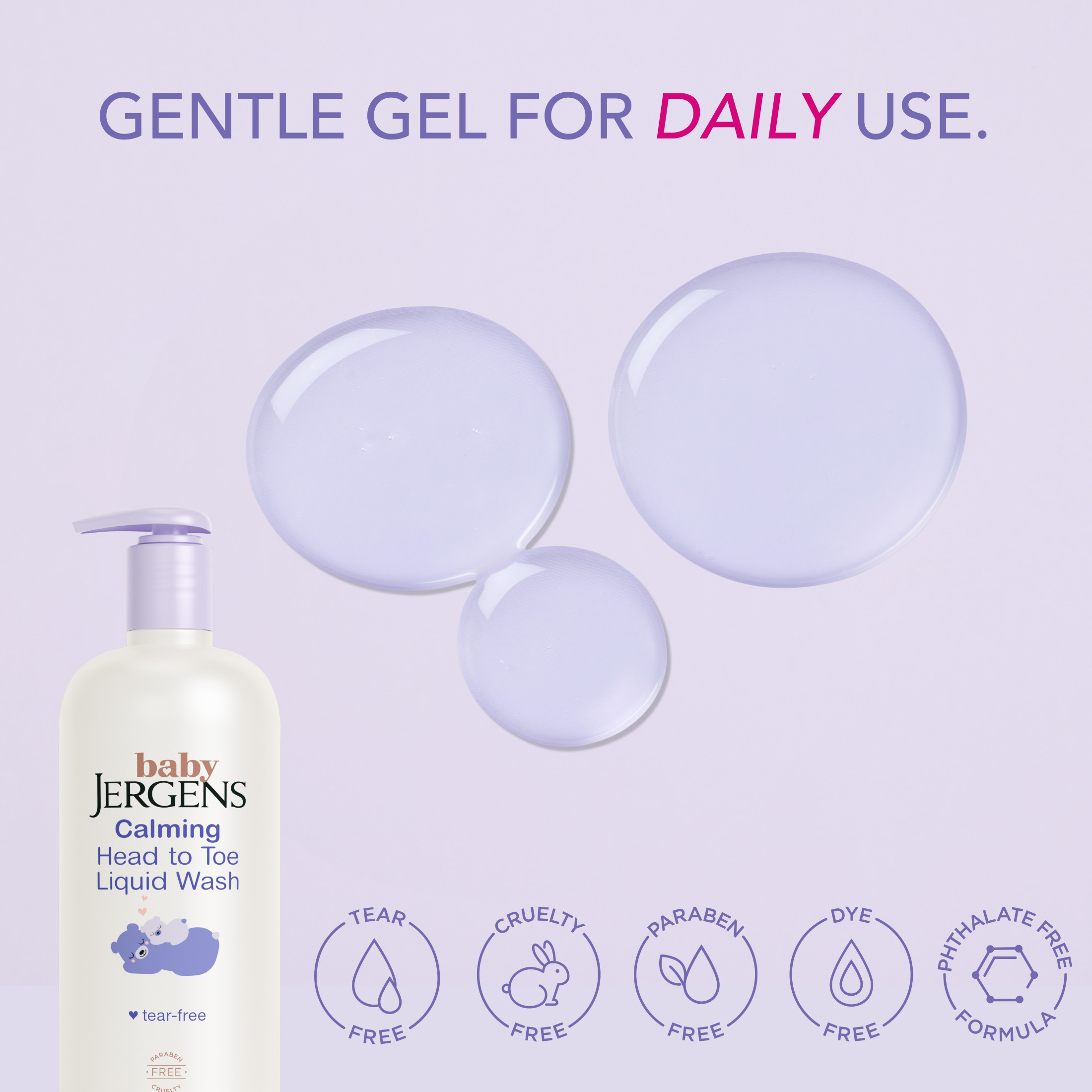 Baby Jergens Calming Head to Toe Liquid Baby Wash, 20 fl oz photo 3