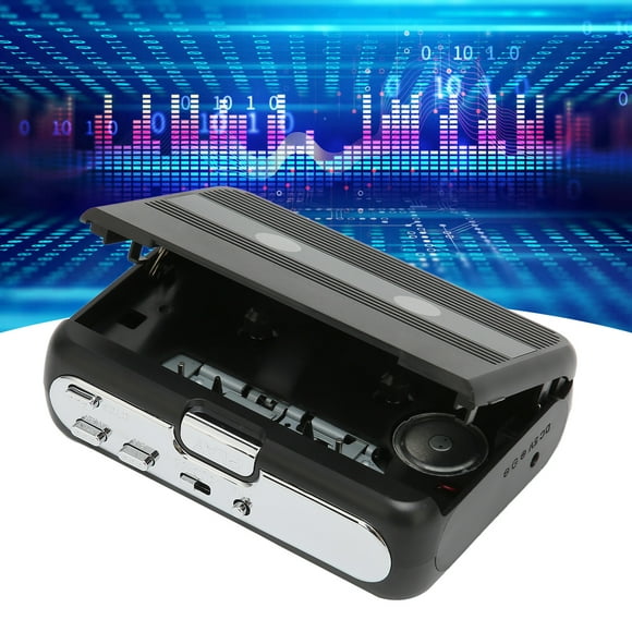 Portable Cassette Player with Headphone, Auto Reverse, 5.0, Receiver and Transmitter, 3.5mm Interface, FM Radio, 2 Power Ways and Auto Reverse for Travel, TON007B