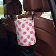 thumbnail image 5 of Wukai Floral Strawberr Print Car Trash Can - Easy to Clean Hanging Garbage Bin - Removable Liner - Leak-Car Garbage Can - Waterproof Trash Can for Car and SUV, 5 of 7