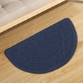 thumbnail image 6 of Semicircle Door Mat - Non Slip Entrance Rug - Water Absorbent Floor Mat for Bathroom/Kitchen - Modern Home Decor (25"x16", Blue), 6 of 6