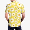 thumbnail image 6 of Cauagu Daisies Flowers Print Men's Polo Shirts, Short-Sleeve Polo Shirts for Men Performance Golf Shirt Athletic Casual Collared T-Shirt-Small, 6 of 8
