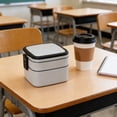 thumbnail image 4 of weibbin Double Layer Portable Lunch Box with Lid Bento Box Microwave Safe for Office Worker Fitness Meal, 4 of 6