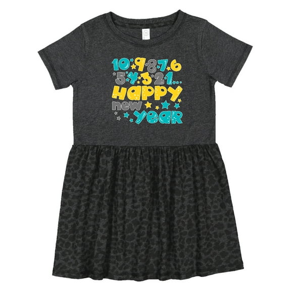 Inktastic Happy New Year Countdown Girls Toddler Dress