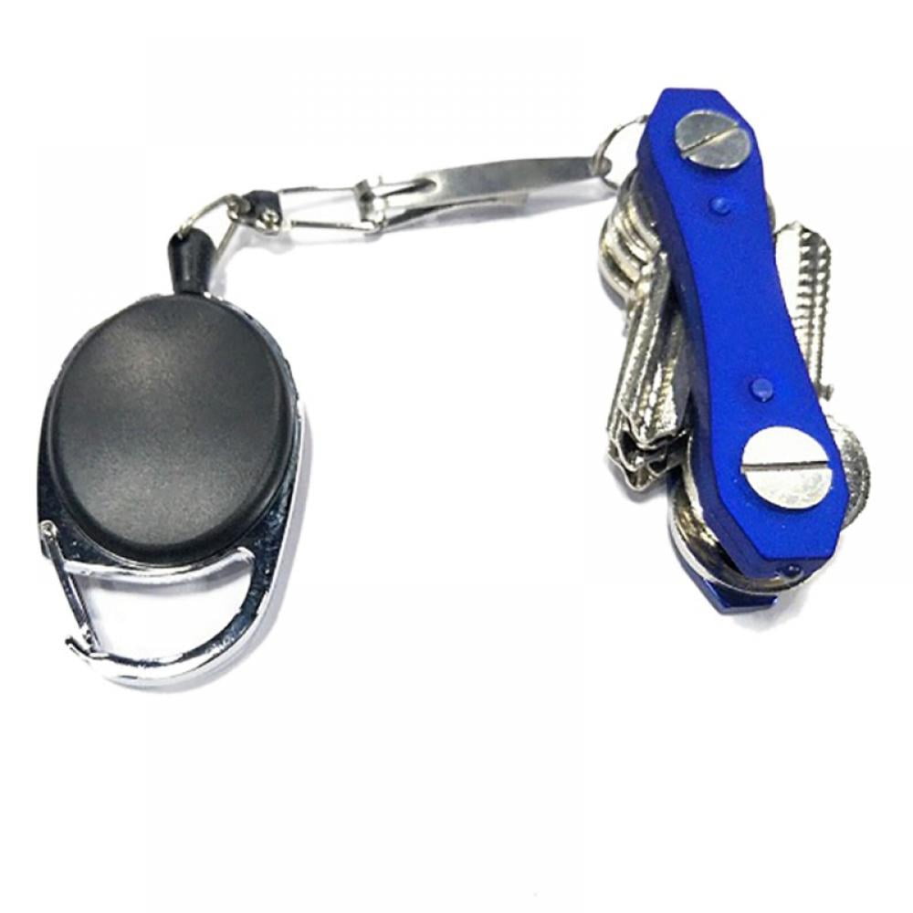 1/2pcs Heavy Duty Retractable Pull Reel Carabiner Key Chains Strong Steel  Wire Rope Buckle Spring Key Ring Outdoor Keychain Tool - AliExpress
