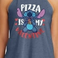 thumbnail image 3 of Lilo & Stitch - Pizza Is My Valentine - Juniors High Neck Tank Top, 3 of 5
