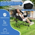 thumbnail image 5 of Gymax Hammock Camping Chair w/ Retractable Footrest & Carrying Bag for Camping Picnic Black, 5 of 10