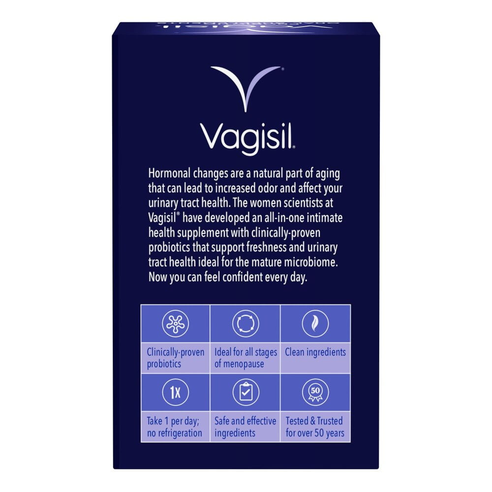Vagisil Menopause Support Probiotic Oral Supplements, 30 Count