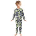 thumbnail image 6 of FORMRS Long Sleeve Top and Pants Pajama Set for Niños 2-Piece Sleepwear, Sizes 18M-8Y, Retro Floral Pattern, 6 of 6