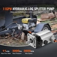 thumbnail image 2 of KFFKFF 2-Stage Hydraulic Gear Pump for Log Splitters, 11GPM Flow Rate, 3000 PSI, 1'' Inlet, 1/2'' NPT Outlet, 3600 RPM, Aluminum Construction, Suitable for Small Engine Applications, 2 of 9