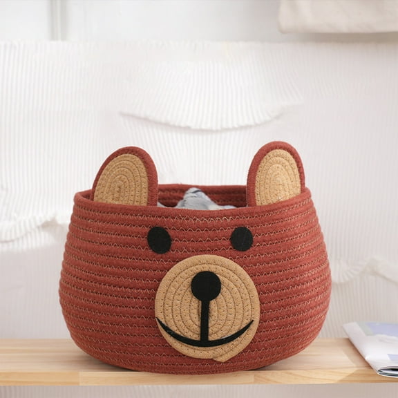 BUERCWS Living Room Bedroom Dormitory Storage Decoration Basket Socks Clothing Miscellaneous Items Cotton Rope Storage Basket