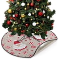 thumbnail image 5 of Coolnut Christmas Santa Claus Ball Christmas Tree Mats Waterproof Tree Skirt, Xmas Cute Xmas Tree Stand Tray Mat Floor Protector Pad for Holiday Party Decoration, 28.3", 5 of 6