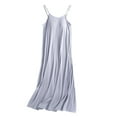 thumbnail image 2 of ylioge 2 Pack Sleeveless Nightgowns for Women with Built in Bras Soft Modal Sleepshirts Ladies Casual Solid Spaghetti Strap Homewear Pajama Dresses, 2 of 8