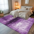 thumbnail image 5 of 5x8 Area Rugs Purple Non-Skid Rubber Backing Large Rectangle Rugs - Living Room Bedroom Home Office, Retro Oil Painting Modern Abstract Art Aesthetics Indoor Floor Mat Carpets Washable Rug, 5 of 9