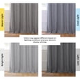 thumbnail image 6 of HPD Half Price Drapes Blazer Grey Grommet Faux Linen Room Darkening Curtains for Bedroom & Living Room Curtains (1 Panel), Door & Window Curtains 96 inches long, 50W X 96L, 6 of 8