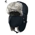 thumbnail image 5 of PULLIMORE Men Women Trooper Trapper Hat Warm Winter Hats with Ear Flap Faux Fur Hunting Aviator Hat (Black), 5 of 8