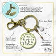 thumbnail image 6 of Brave Gutsy Goodness Bronze Keychain I Am Not Afraid I Was Born Quote Joan of Arc Boho Jewelry, 6 of 8