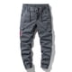 thumbnail image 1 of Pantalones largos de moda para hombre, casuales, de color sólido, cargo, con bolsillos y cremallera, cintura elástica, pantalones largos de algodón para hombre., 1 of 9