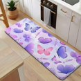 thumbnail image 5 of Purple Butterfly Lavender Pattern Kitchen Rug Mat,Kitchen Runner Rugs Non Skid Washable,Decorative Kitchen Floor Mats for Kitchen,Sink,Laundry,17"x47.2", 5 of 7