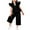 Black A1, variant on 2 Piece Sets for Girls Fashion Sleeveless Waistcoat and Flare Suit Pants Kids Clothes Girls Size 2-8