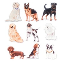 Cute Fridge Magnets Set of 9, Dog Theme Acrylic Decorative Refrigerator Magnets, Funny Pet Animal Magnets for Locker Home Kitchen Décor