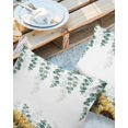 thumbnail image 2 of Waterproof Throw Pillow Covers, Sunflower Eucalyptus Leaves Watercolor Summer Plant Farm Decor Decorative Pillowcase Soft Cushion Case for Patio Couch Tent Balcony, Set of 2 Square, 18"X18", 2 of 6