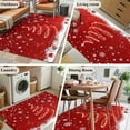 thumbnail image 5 of Hallway Runner Rugs 2.7x5 Ft, Red Christmas Non Slip Area Rugs for Kitchen Bedroom Entryway, Snowflake Xmas Tree Ball Winter Modern Abstract Art Washable Carpet Runner Rug Floor Mats for Bedroom, 5 of 9