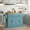 Teal Blue, variant on HOMCOM Rolling Kitchen Island Cart with Cabinets and Drawers, Black