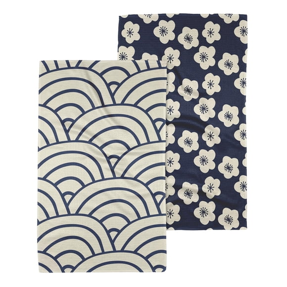 Paños de cocina GEOMETRY de microfibra de secado rápido, 18 x 30 cm, paquete de 2