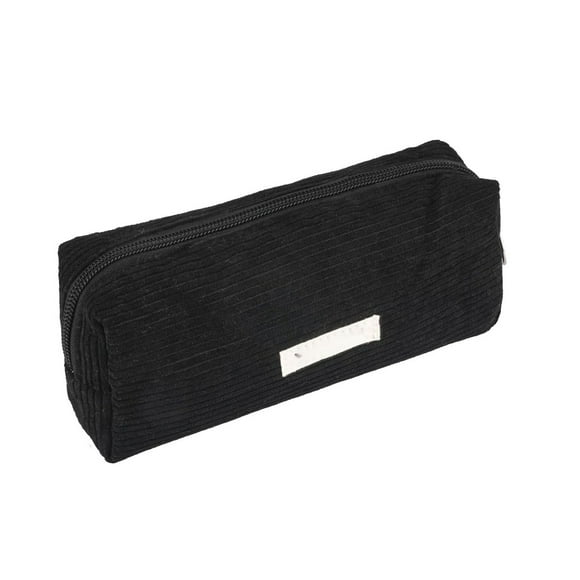 Sac de Papeterie pour Étudiants en Velours Côtelé, Style Crayon, au Design Uni Moderne pour le Secondaire et le Cégep