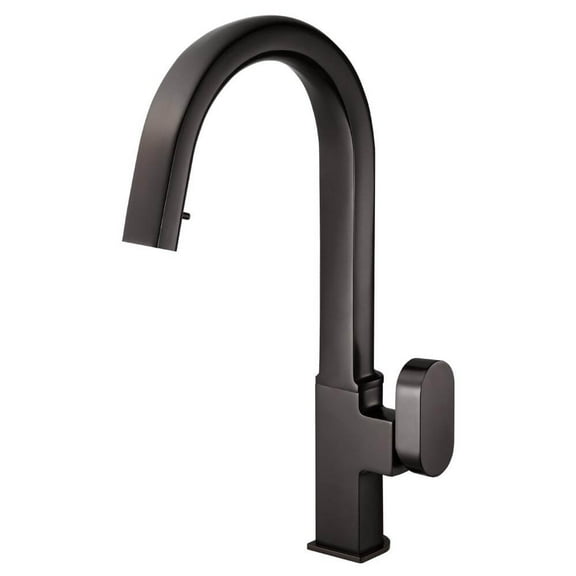 Houzer AZUPD-968-OB 23.5" Faucet Hole Brass Oil Rubbed Bronze Azura Hidden Pull Down Kitchen Faucet