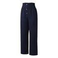 thumbnail image 5 of MDUKONU Women's Fashionable Linen Pants Elastic Waist Linen Blend Adjustable Drawstring Dark Blue S, 5 of 7