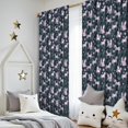 thumbnail image 5 of Blackout Kids Curtains,Dark Blue Cartoon Unicorn Leaf Pattern Childrens Insulated Curtains Set Of 2,Bedroom Essentials,Toddler Room Decor 52"x84", 5 of 5