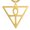 Gold, variant on Stainless Steel Inverted Triangle Necklaces Vintage Egyptian For Men Women Box Chain Adjustable