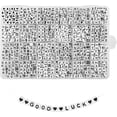 thumbnail image 1 of Abalorios acrílicos con letras QUEFE 1440 unidades en forma de cubo blanco de 6 x 6 mm, 1 of 7