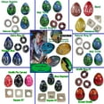 thumbnail image 4 of Stoneage Arts:Decorative Natural Stone Eggs with Stand for Home Decor, Handcarved and Designed In Kenya.(3 Pack Set, Batik, Color Ring ST), 4 of 9