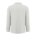 thumbnail image 5 of kaprioy Womens Corduroy Button Down Shirts Boyfriend Long Sleeve Oversized Blouses Tops White, S, 5 of 6